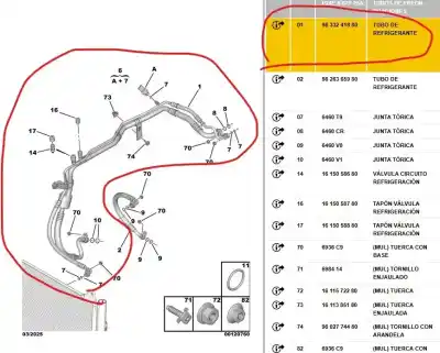 Автозапчасти б/у трубы кондиционирования воздуха за peugeot 2008 ii (ud_, us_, uy_, uk_) 1.2 puretech 100 ссылки oem iam 9833241880  9833241880