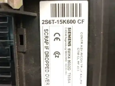Peça sobressalente para automóvel em segunda mão módulo electrónico do fecho central por ford fiesta v (jh_, jd_) 1.4 tdci referências oem iam 2s6t15k600cf 5wk48032d siemens 