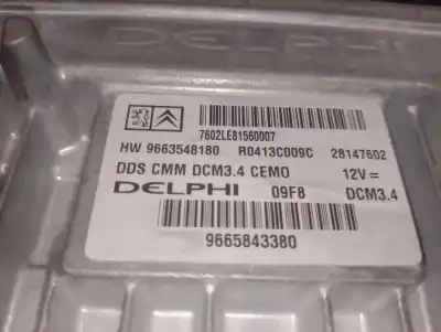 Автозапчастина б/у ебу контролер двигуна для citroen c5 iii (rd_) 2.0 hdi (rdrhda) посилання на oem iam 9663548180  