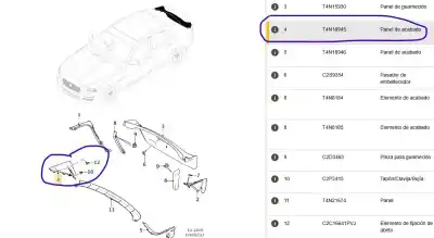 Second-hand car spare part decorative moulding for jaguar xe (x760) 2.0 d oem iam references gx7344248ae