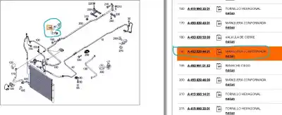 Second-hand car spare part air conditioning pipes for smart forfour eq (451) electric drive / eq (451) oem iam references a4538304401
