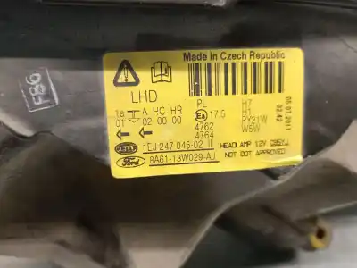 Second-hand car spare part right headlight for ford fiesta vi (cb1, ccn) 1.25 oem iam references 8a6113w029aj 1ej24704502 hella 1734613