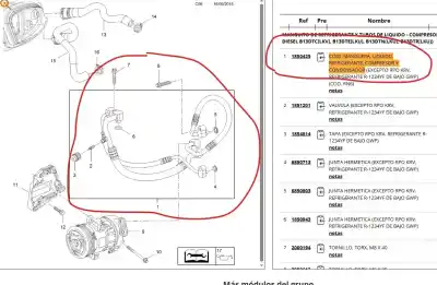 Pezzo di ricambio per auto di seconda mano tubi aria condizionata per opel corsa e (x15) 1.3 cdti (08, 68) riferimenti oem iam 13427500  1850425