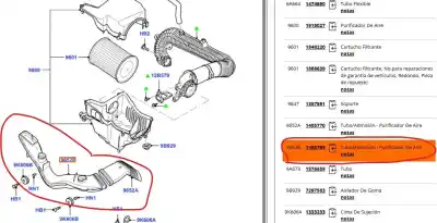 Pezzo di ricambio per auto di seconda mano tubo per ford focus ii (da_, hcp, dp) 2.0 tdci riferimenti oem iam 7m519e635ad  1485769