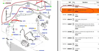 Pezzo di ricambio per auto di seconda mano tubi aria condizionata per ford focus ii (da_, hcp, dp) 2.0 tdci riferimenti oem iam 3m5h19a704ah  1491677