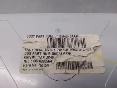 Pezzo di ricambio per auto di seconda mano sistema dvd per fiat freemont (345_) 2.0 jtd riferimenti oem iam 1se64hdaab  1su43hdaab