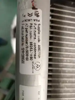 Автозапчасти б/у конденсатор / радиатор кондиционера воздуха за peugeot 2008 ii (ud_, us_, uy_, uk_) 1.2 puretech 100 ссылки oem iam 9825371480  