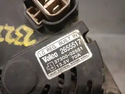 Peça sobressalente para automóvel em segunda mão alternador por kia picanto 1.0 cat referências oem iam 3730002551 2655517 valeo 3730002551