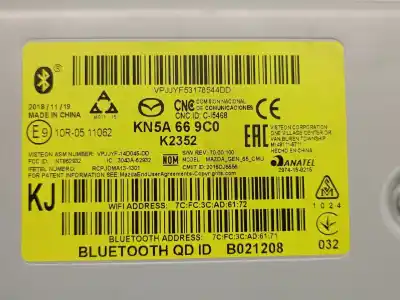 Second-hand car spare part gps navigation system for mazda cx-5 (kf) 2.0 oem iam references kn5a669c0  