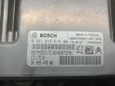 Second-hand car spare part ecu engine control for citroen c-elysée (11.2012->) 1.6 exclusive [1.6 ltr. - 68 kw hdi fap] oem iam references 9805947680  