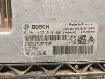 Piesă de schimb auto la mâna a doua unitate de control motor ecu pentru citroen jumpy combi 1.6 blue-hdi fap referințe oem iam 9814182680 0281032456 bosch 