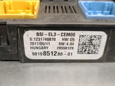 Piesă de schimb auto la mâna a doua panou siguranțe pentru citroen jumpy combi 1.6 blue-hdi fap referințe oem iam 9819851280 28550129 bsi 
