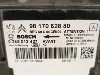 Second-hand car spare part airbag control unit for citroen jumpy combi 1.6 blue-hdi fap oem iam references 9817062880 0285012427 bosch 