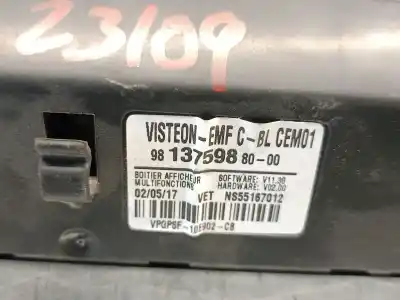 Gebrauchtes Autoersatzteil multifunktionsdisplay zum citroen jumpy combi 1.6 blue-hdi fap oem-iam-referenzen 9813759880  9813759880