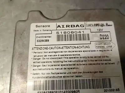 Автозапчасти б/у блок управления подушками безопасности за lancia delta iii (844_) 2.0 d multijet (844.axd1a, 844.axm1a) ссылки oem iam 51808041  51808041