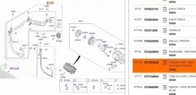 Автозапчасти б/у трубы кондиционирования воздуха за kia stonic (yb) 1.2 cvvt ссылки oem iam 97775h8550  97775h8550