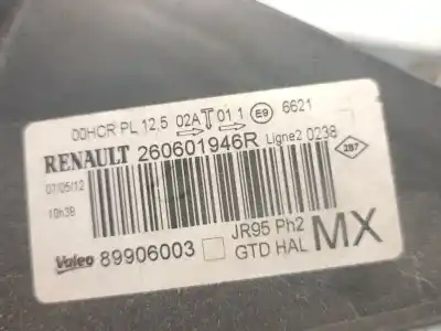 Автозапчастина б/у ліва фара для renault scénic iii (jz0/1_) 1.5 dci посилання на oem iam 260605628r 89906003 valeo 260605628r