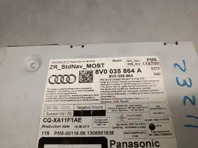 Second-hand car spare part audio system / radio cd for audi a3 (8v1, 8vk) 2.0 tdi oem iam references 8v0035864a  8v0035864a