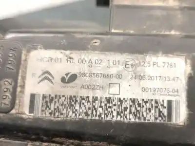 Second-hand car spare part right headlight for citroen jumpy combi 1.6 blue-hdi fap oem iam references 9808567680  9808567680