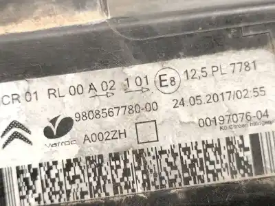 Second-hand car spare part left headlight for citroen jumpy combi 1.6 blue-hdi fap oem iam references 9808567780  9808567780