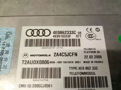 Peça sobressalente para automóvel em segunda mão módulo eletrônico por audi q7 (4lb) 3.0 tdi quattro referências oem iam 4e0862333c  4e0862333c