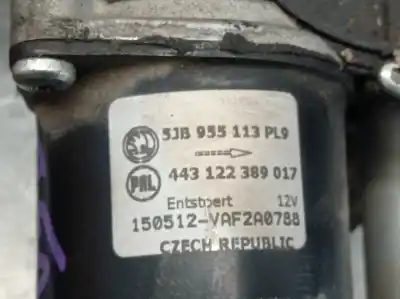Second-hand car spare part front windshield wiper motor for skoda rapid spaceback (nh1) 1.4 tdi oem iam references 5jb955113pl9 443122389017 5jb955023a