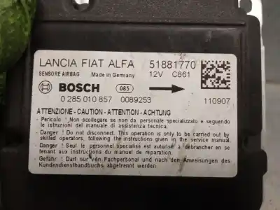 Автозапчасти б/у блок управления подушками безопасности за fiat doblo cargo 1.3 16v jtd cat ссылки oem iam 51881770  0285010857 bosch