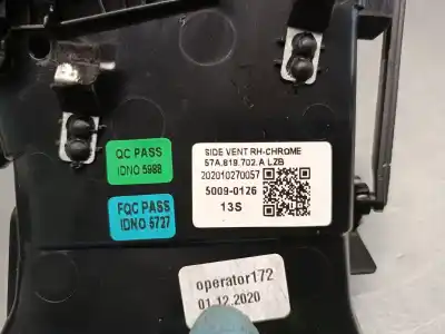 Автозапчастина б/у аератор для skoda karoq (nu7, nd7) 1.5 tsi посилання на oem iam 57a818702a  