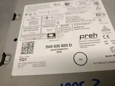 Автозапчасти б/у аудиосистема / радио cd за skoda karoq (nu7, nd7) 1.5 tsi ссылки oem iam 3v0035820d  