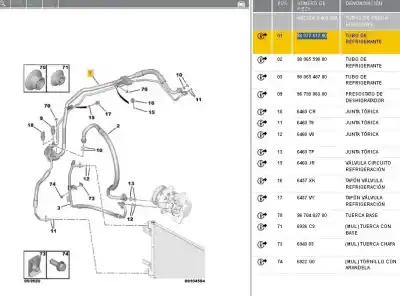 Автозапчасти б/у трубы кондиционирования воздуха за citroen jumpy combi 1.6 blue-hdi fap ссылки oem iam 9807761280  9807761280