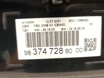 Peça sobressalente para automóvel em segunda mão quadrante por opel vivaro c furgón (k0) 1.5 referências oem iam 9837472880  9837472880
