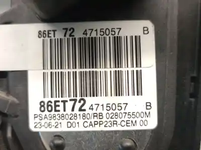 Second-hand car spare part accelerator pedal for opel vivaro c furgón (k0) 1.5 oem iam references 9838028180  9838028180