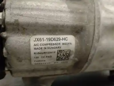 Peça sobressalente para automóvel em segunda mão compressor de ar condicionado a/a a/c por ford fiesta vii (hj, hf) 1.0 ecoboost mhev referências oem iam jx6119d629hc  jx6119d629hc