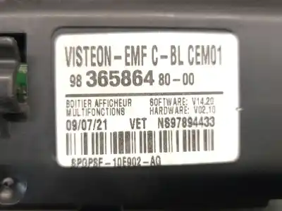 Peça sobressalente para automóvel em segunda mão display gps / multimídia por opel vivaro c furgón (k0) 1.5 referências oem iam 9836586480  9836586480