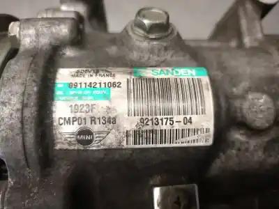 Pezzo di ricambio per auto di seconda mano compressore aria condizionata per mini mini (r56) cooper d riferimenti oem iam 921317504 sd6v12 sanden 64529213175