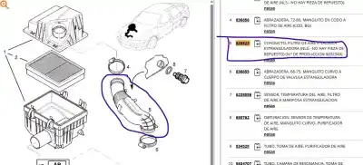 Peça sobressalente para automóvel em segunda mão TUBO por OPEL VECTRA C BERLINA 2.2 16V CAT (Z 22 SE) Referências OEM IAM 9196367  