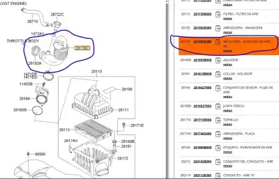 Piesă de schimb auto la mâna a doua TUB pentru KIA SPORTAGE II (JE_, KM_) 2.0 CRDi Referințe OEM IAM 281392E250  