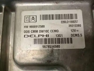 Second-hand car spare part ecu engine control for citroen ds5 2.0 hdi fap cat (rh02 / dw10cted4) oem iam references 9666912580  9666912580