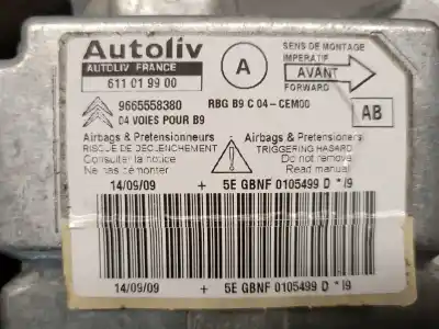 Автозапчастина б/у блок управління подушками безпеки для citroen berlingo xtr 1.6 hdi 92 посилання на oem iam 611019900  