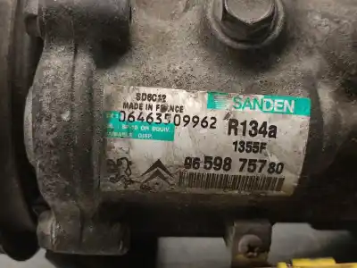 Peça sobressalente para automóvel em segunda mão compressor de ar condicionado a/a a/c por citroen berlingo xtr 1.6 hdi 92 referências oem iam 9659875780 1355f sanden 6453zz