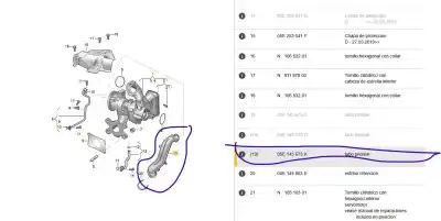 Pezzo di ricambio per auto di seconda mano tubo per seat ateca (kh7, khp) 1.5 tsi riferimenti oem iam 05e145674g  05e145673k Pezzo di ricambio per auto di seconda mano tubo per seat ateca (kh7, khp) 1.5 tsi riferimenti oem iam 05e145674g  05e145673k