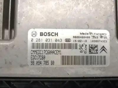 Second-hand car spare part ecu engine control for citroen c4 cactus 1.6 bluehdi 100 oem iam references 9809478580 0281031043 bosch 