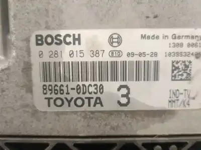 Автозапчастина б/у ебу контролер двигуна для toyota yaris (_p9_) 1.4 d-4d (nlp90_) посилання на oem iam 896610dc30 0281015387 bosch 