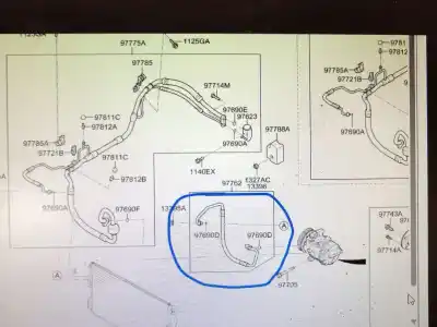 Piesă de schimb auto la mâna a doua TUBURI AER CONDITIONAT pentru KIA SPORTAGE IV (QL, QLE)  Referințe OEM IAM 9769034350  9769034350