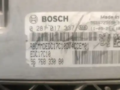 Second-hand car spare part ecu engine control for citroen c3 ii (sc_) 1.4 hdi 70 (sc8hzc sc8hr0 sc8hp4) oem iam references 9676833080 0281017337 bosch 