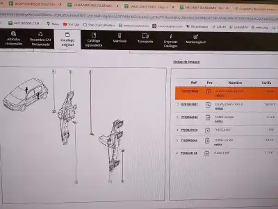 Second-hand car spare part rear left window regulator for renault megane ii (bm0/1_, cm0/1_) 1.9 dci (bm0g, cm0g) oem iam references 8200485201  8201010924