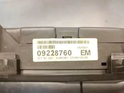Peça sobressalente para automóvel em segunda mão quadrante por opel zafira a elegance referências oem iam 09228760  1256227