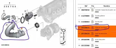 Peça sobressalente para automóvel em segunda mão tubo por bmw 5 (e60) 525 d referências oem iam 13717794172  13717794172