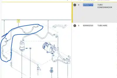 Автозапчасти б/у трубы кондиционирования воздуха за renault laguna ii (bg0) 1.9 dci diesel ссылки oem iam 8200327171  8200327171