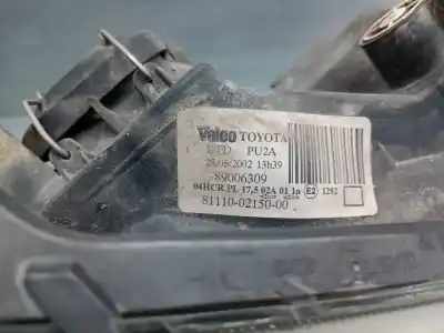 Peça sobressalente para automóvel em segunda mão farol / farolim direito por toyota corolla (_e12_) 2.0 d-4d (cde120_) referências oem iam 811100215000 89006309 valeo 811100215000